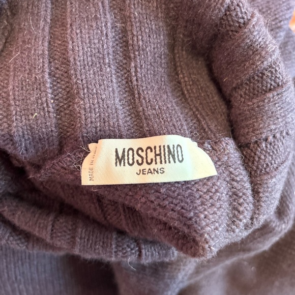 Moschino Jeans men's wool mohair blend turtleneck sweater - Picture 7 of 12